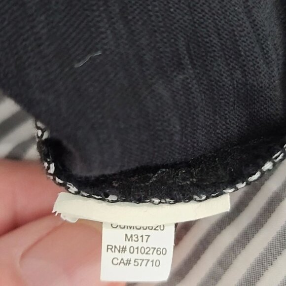 Kate Spade Broom Street Peplum Tee Shirt Black Front Striped Back‎ Size Small - Picture 8 of 8